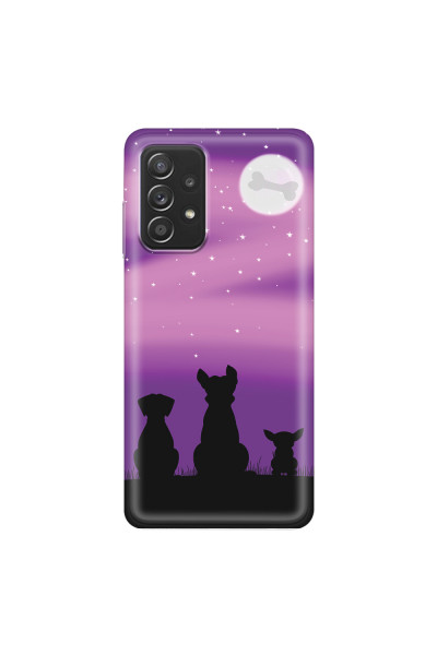 SAMSUNG - Galaxy A52 / A52s - Soft Clear Case - Dog's Desire Violet Sky