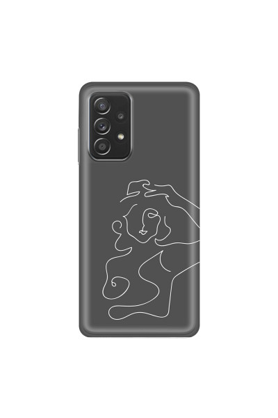 SAMSUNG - Galaxy A52 / A52s - Soft Clear Case - Grey Silhouette