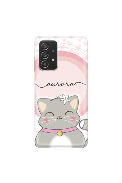 SAMSUNG - Galaxy A52 / A52s - Soft Clear Case - Kitten Handwritten