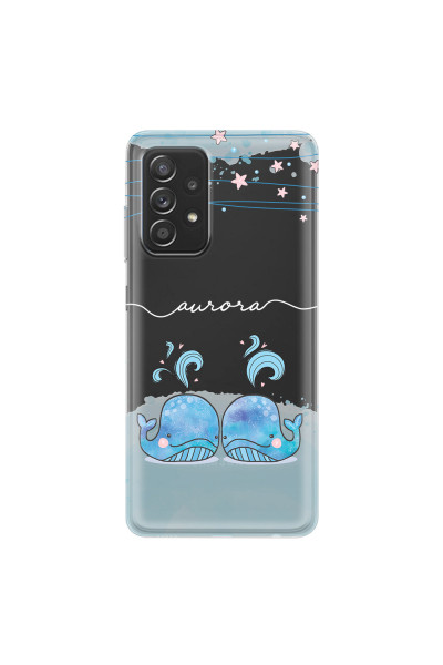 SAMSUNG - Galaxy A52 / A52s - Soft Clear Case - Little Whales White