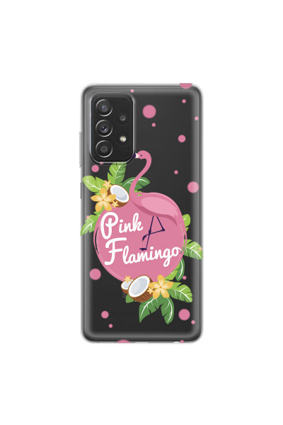 SAMSUNG - Galaxy A52 / A52s - Soft Clear Case - Pink Flamingo