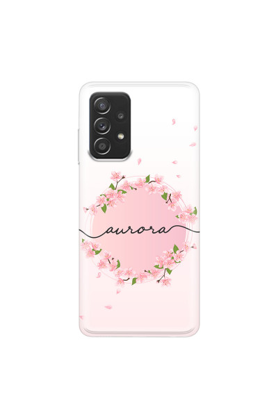 SAMSUNG - Galaxy A52 / A52s - Soft Clear Case - Sakura Handwritten Circle