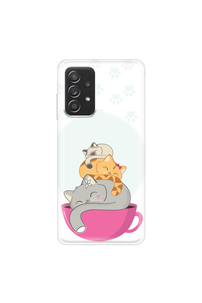 SAMSUNG - Galaxy A52 / A52s - Soft Clear Case - Sleep Tight Kitty