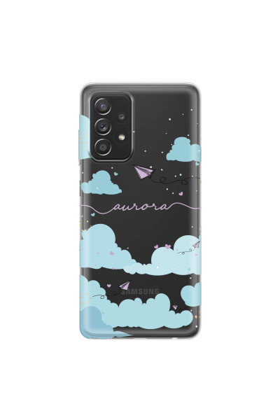 SAMSUNG - Galaxy A52 / A52s - Soft Clear Case - Up in the Clouds Purple