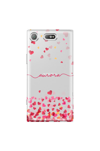 SONY - Sony XZ1 Compact - Soft Clear Case - Scattered Hearts