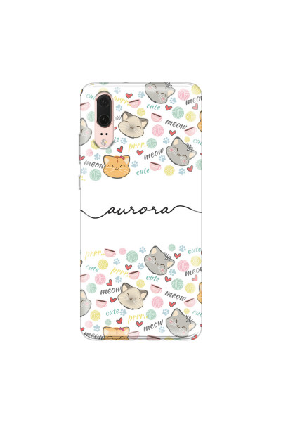 HUAWEI - P20 - Soft Clear Case - Cute Kitten Pattern