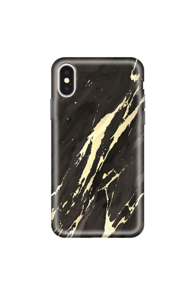 APPLE - iPhone X - Soft Clear Case - Marble Ivory Black
