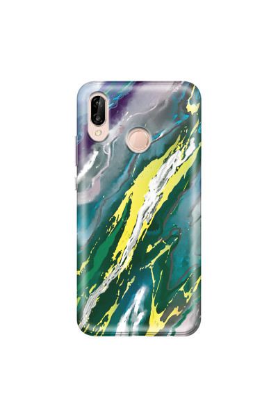 HUAWEI - P20 Lite - Soft Clear Case - Marble Rainforest Green