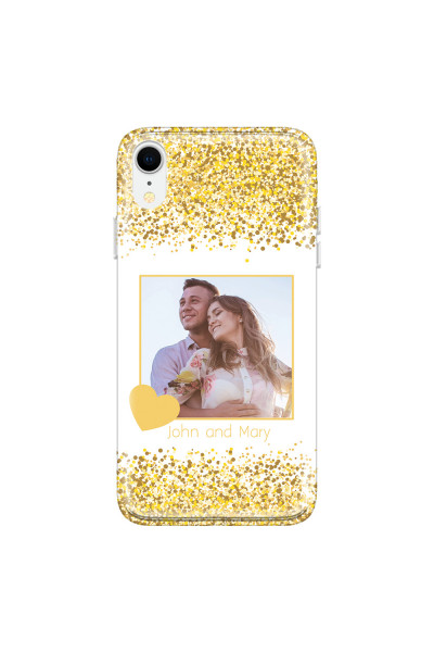 APPLE - iPhone XR - Soft Clear Case - Gold Memories