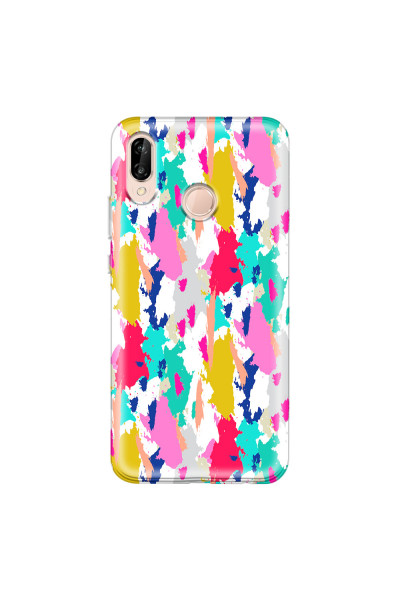 HUAWEI - P20 Lite - Soft Clear Case - Paint Strokes