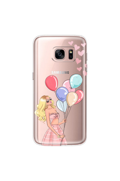 SAMSUNG - Galaxy S7 - Soft Clear Case - Balloon Party