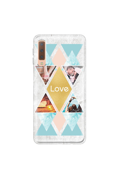 SAMSUNG - Galaxy A7 2018 - Soft Clear Case - Triangle Love Photo