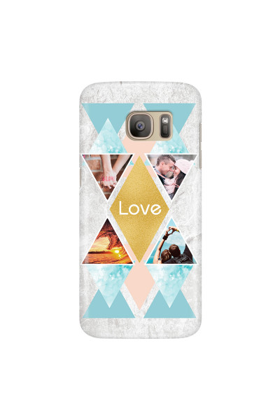 SAMSUNG - Galaxy S7 - 3D Snap Case - Triangle Love Photo