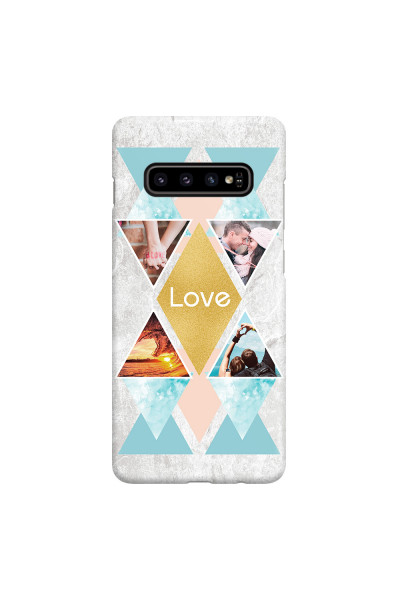 SAMSUNG - Galaxy S10 - 3D Snap Case - Triangle Love Photo