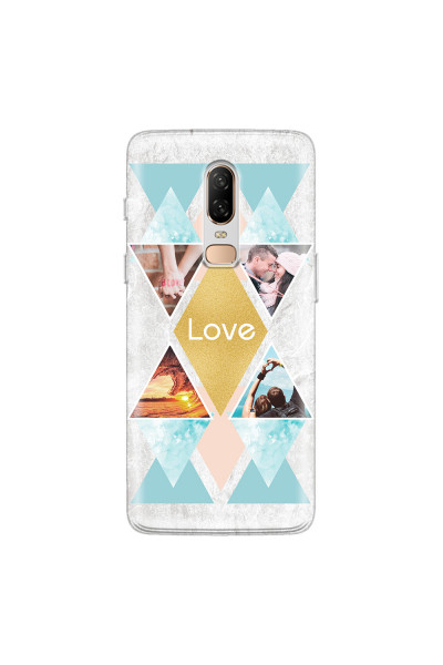 ONEPLUS - OnePlus 6 - Soft Clear Case - Triangle Love Photo