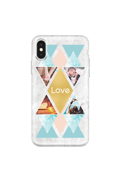 APPLE - iPhone X - Soft Clear Case - Triangle Love Photo
