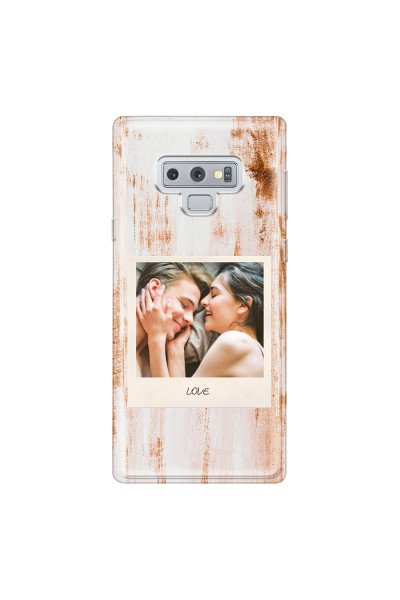 SAMSUNG - Galaxy Note 9 - Soft Clear Case - Wooden Polaroid