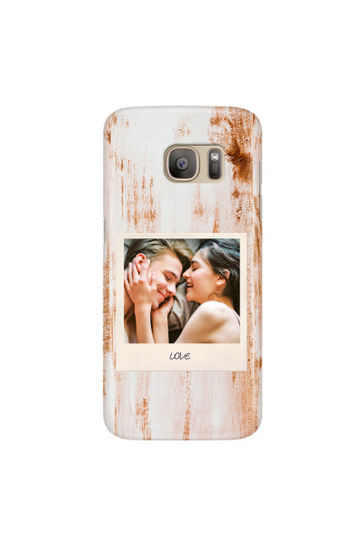 SAMSUNG - Galaxy S7 - 3D Snap Case - Wooden Polaroid