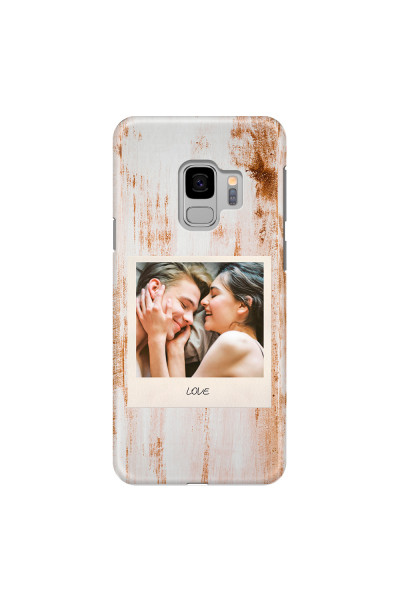 SAMSUNG - Galaxy S9 - 3D Snap Case - Wooden Polaroid