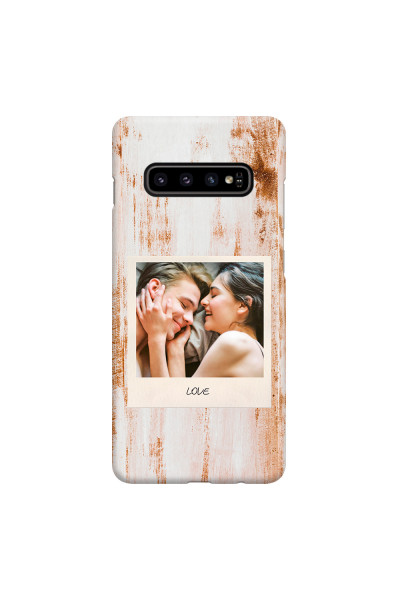 SAMSUNG - Galaxy S10 - 3D Snap Case - Wooden Polaroid