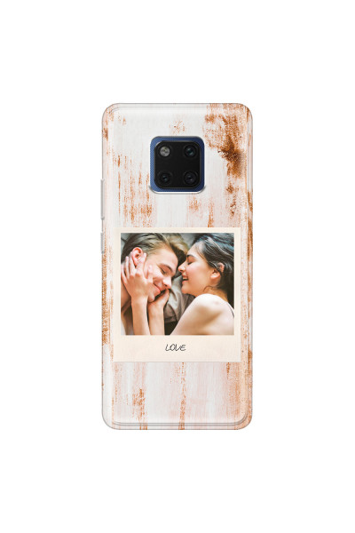HUAWEI - Mate 20 Pro - Soft Clear Case - Wooden Polaroid