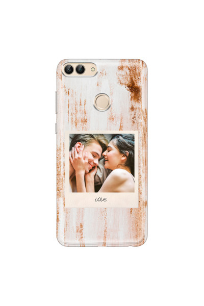 HUAWEI - P Smart 2018 - Soft Clear Case - Wooden Polaroid