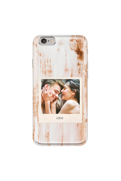 APPLE - iPhone 6S Plus - Soft Clear Case - Wooden Polaroid