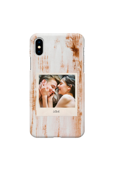 APPLE - iPhone X - 3D Snap Case - Wooden Polaroid