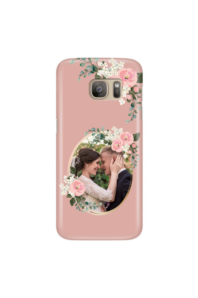 SAMSUNG - Galaxy S7 - 3D Snap Case - Pink Floral Mirror Photo