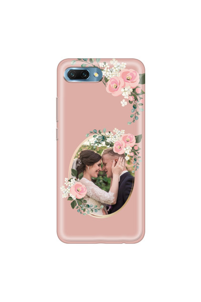 HONOR - Honor 10 - Soft Clear Case - Pink Floral Mirror Photo