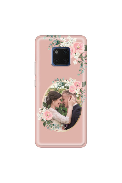 HUAWEI - Mate 20 Pro - Soft Clear Case - Pink Floral Mirror Photo