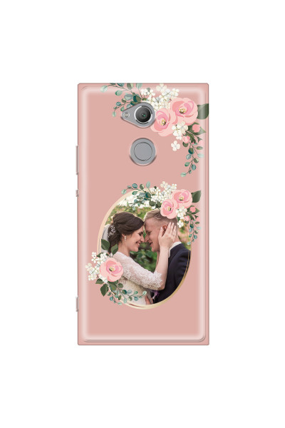 SONY - Sony XA2 Ultra - Soft Clear Case - Pink Floral Mirror Photo