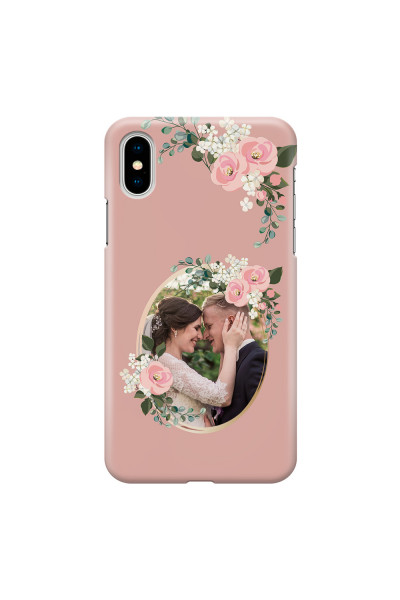 APPLE - iPhone X - 3D Snap Case - Pink Floral Mirror Photo