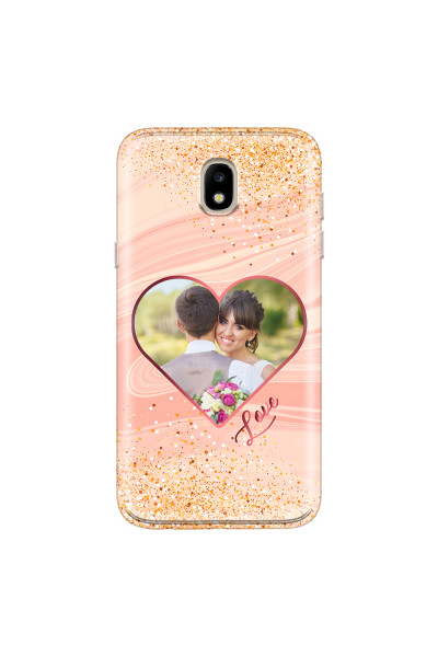 SAMSUNG - Galaxy J5 2017 - Soft Clear Case - Glitter Love Heart Photo