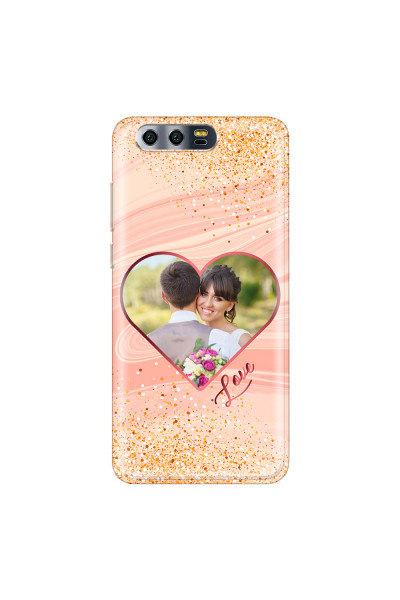 HONOR - Honor 9 - Soft Clear Case - Glitter Love Heart Photo