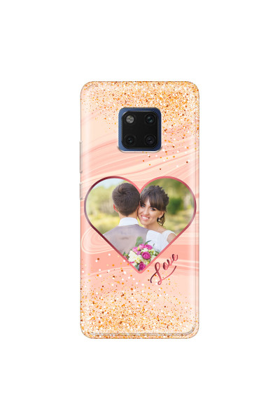 HUAWEI - Mate 20 Pro - Soft Clear Case - Glitter Love Heart Photo