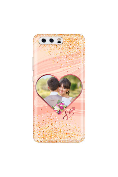 HUAWEI - P10 - Soft Clear Case - Glitter Love Heart Photo
