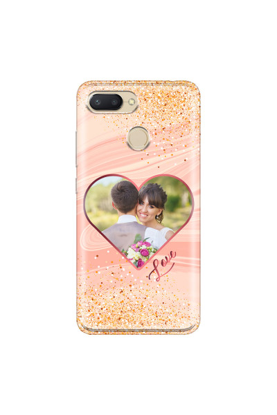 XIAOMI - Redmi 6 - Soft Clear Case - Glitter Love Heart Photo