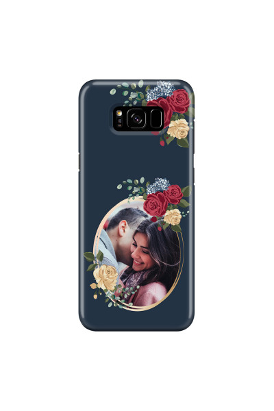 SAMSUNG - Galaxy S8 Plus - 3D Snap Case - Blue Floral Mirror Photo