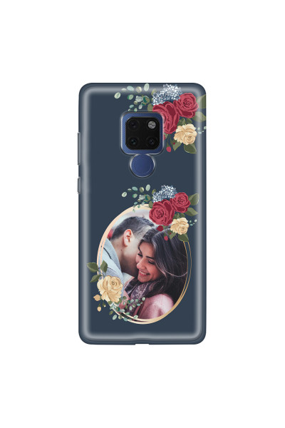 HUAWEI - Mate 20 - Soft Clear Case - Blue Floral Mirror Photo