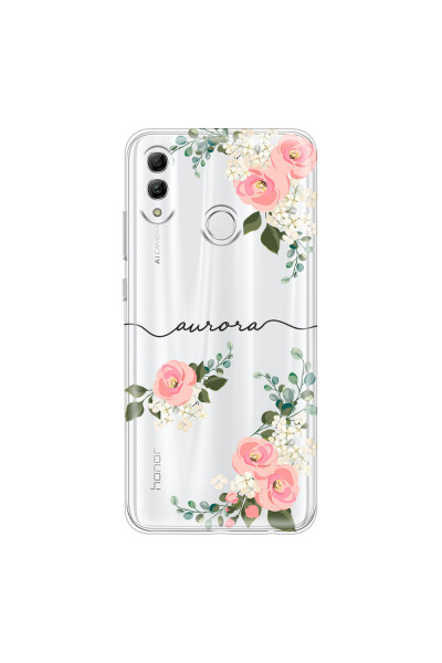HONOR - Honor 10 Lite - Soft Clear Case - Pink Floral Handwritten