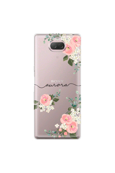 SONY - Sony 10 - Soft Clear Case - Pink Floral Handwritten