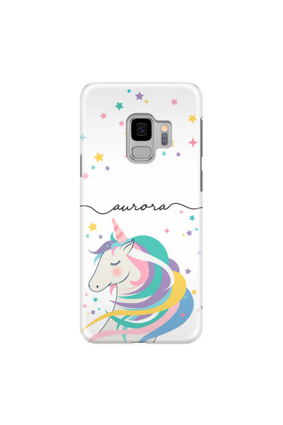 SAMSUNG - Galaxy S9 - 3D Snap Case - Clear Unicorn Handwritten