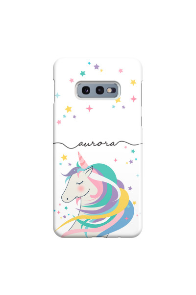 SAMSUNG - Galaxy S10e - 3D Snap Case - Clear Unicorn Handwritten