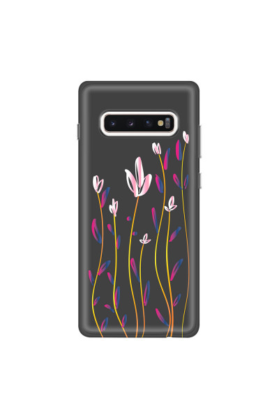 SAMSUNG - Galaxy S10 Plus - Soft Clear Case - Pink Tulips