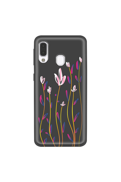 SAMSUNG - Galaxy A40 - Soft Clear Case - Pink Tulips