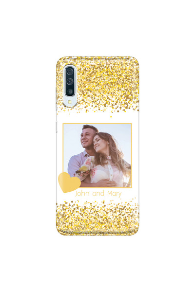 SAMSUNG - Galaxy A70 - Soft Clear Case - Gold Memories
