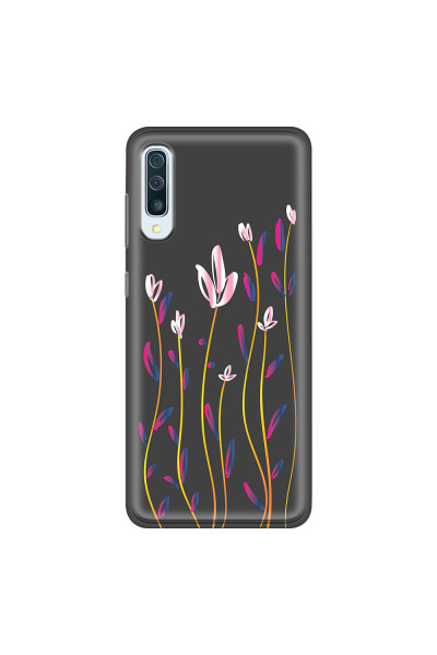 SAMSUNG - Galaxy A70 - Soft Clear Case - Pink Tulips