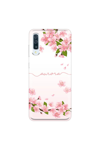 SAMSUNG - Galaxy A70 - Soft Clear Case - Sakura Handwritten