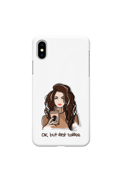 APPLE - iPhone XS - 3D Snap Case - But First Coffee